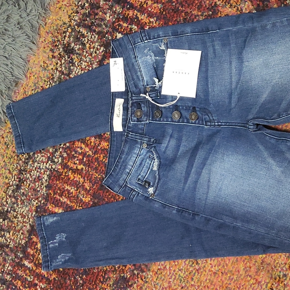 NWT KanCan Button Fly Skinny Jeans